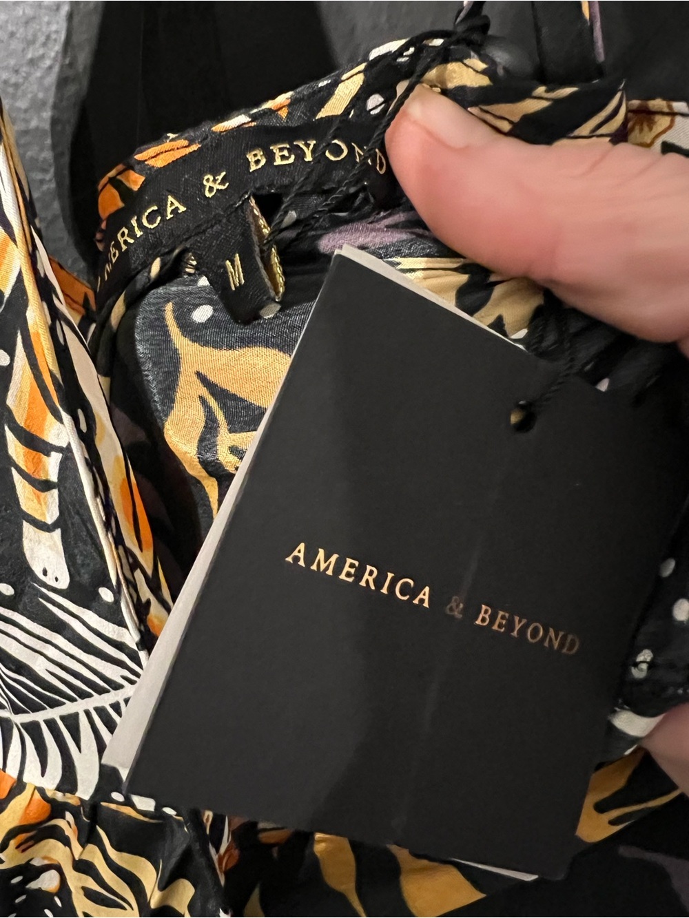 America & Beyond Bengal Beauty Maxi Dress NWT Medium Tiger Print Tropical Boho - Picture 3 of 6
